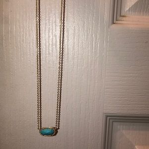 Gold Kendra Scott with Blue Stone